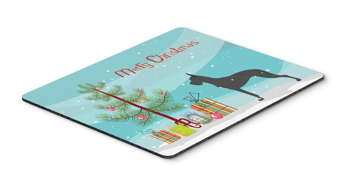 BB2993MP Great Dane Merry Christmas Tree Mouse Pad, Hot Pad or Trivet