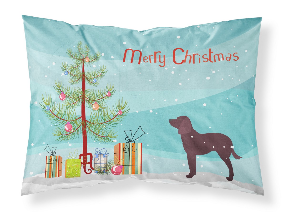 American Water Spaniel Merry Christmas Tree Fabric Standard Pillowcase