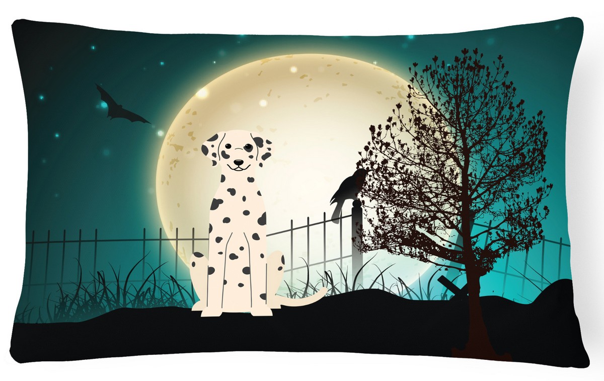 Halloween Scary Dalmatian Canvas Fabric Decorative Pillow