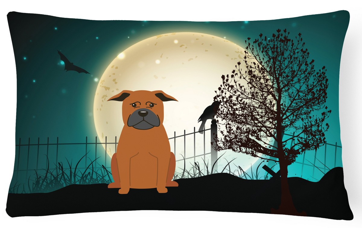 Halloween Scary Chinese Chongqing Dog Canvas Fabric Decorative Pillow