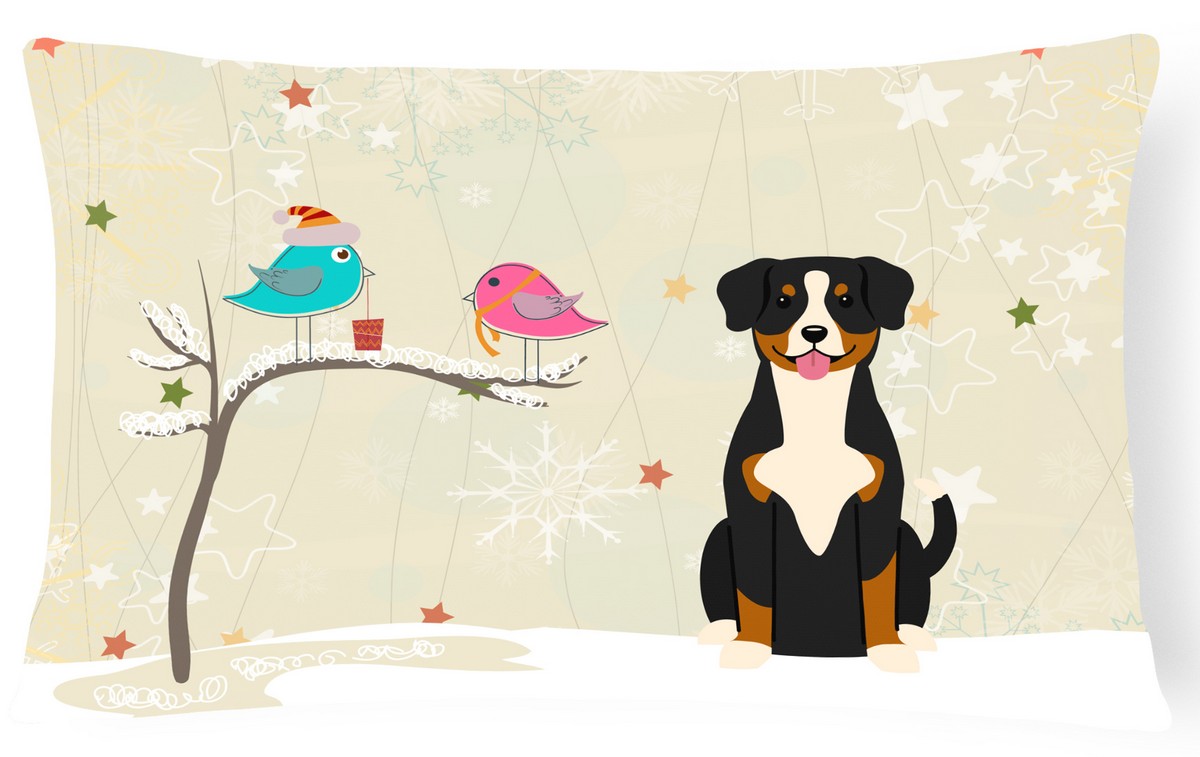 Christmas Presents Between Friends Entlebucher Canvas Fabric Decorative Pillow