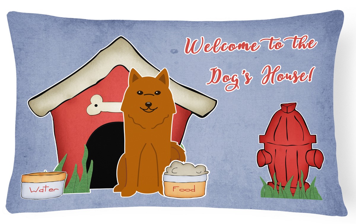 Dog House Collection Karelian Bear Dog Canvas Fabric Decorative Pillow