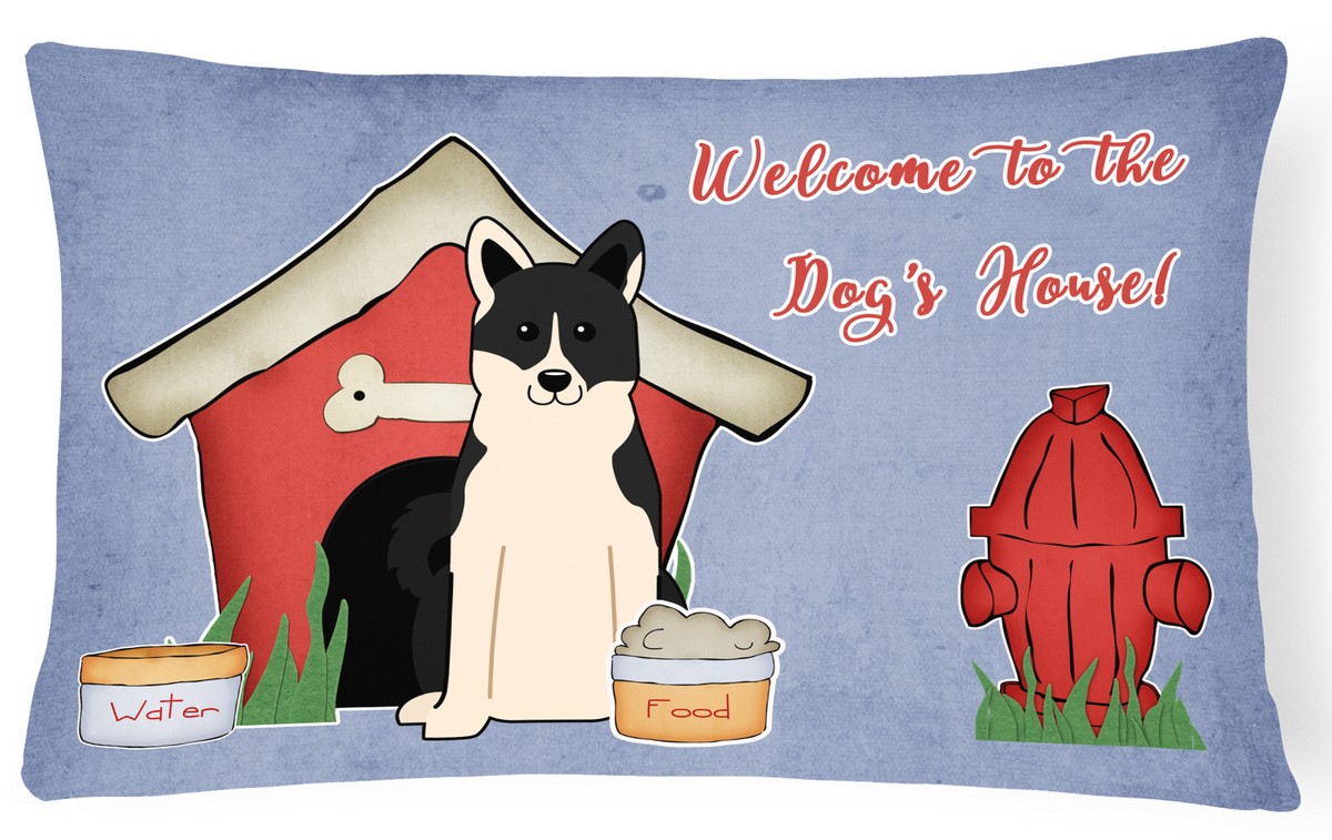 Dog House Collection Russo-European Laika Spitz Canvas Fabric Decorative Pillow