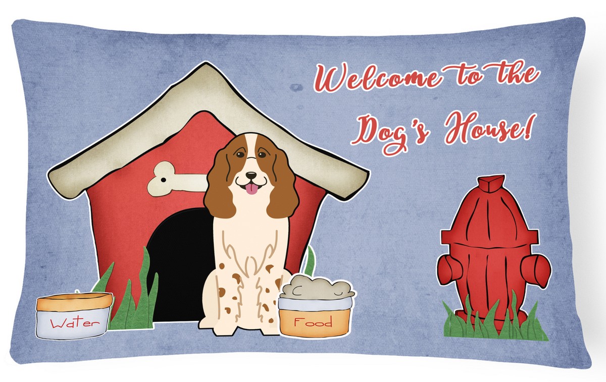 Dog House Collection Russian Spaniel Canvas Fabric Decorative Pillow