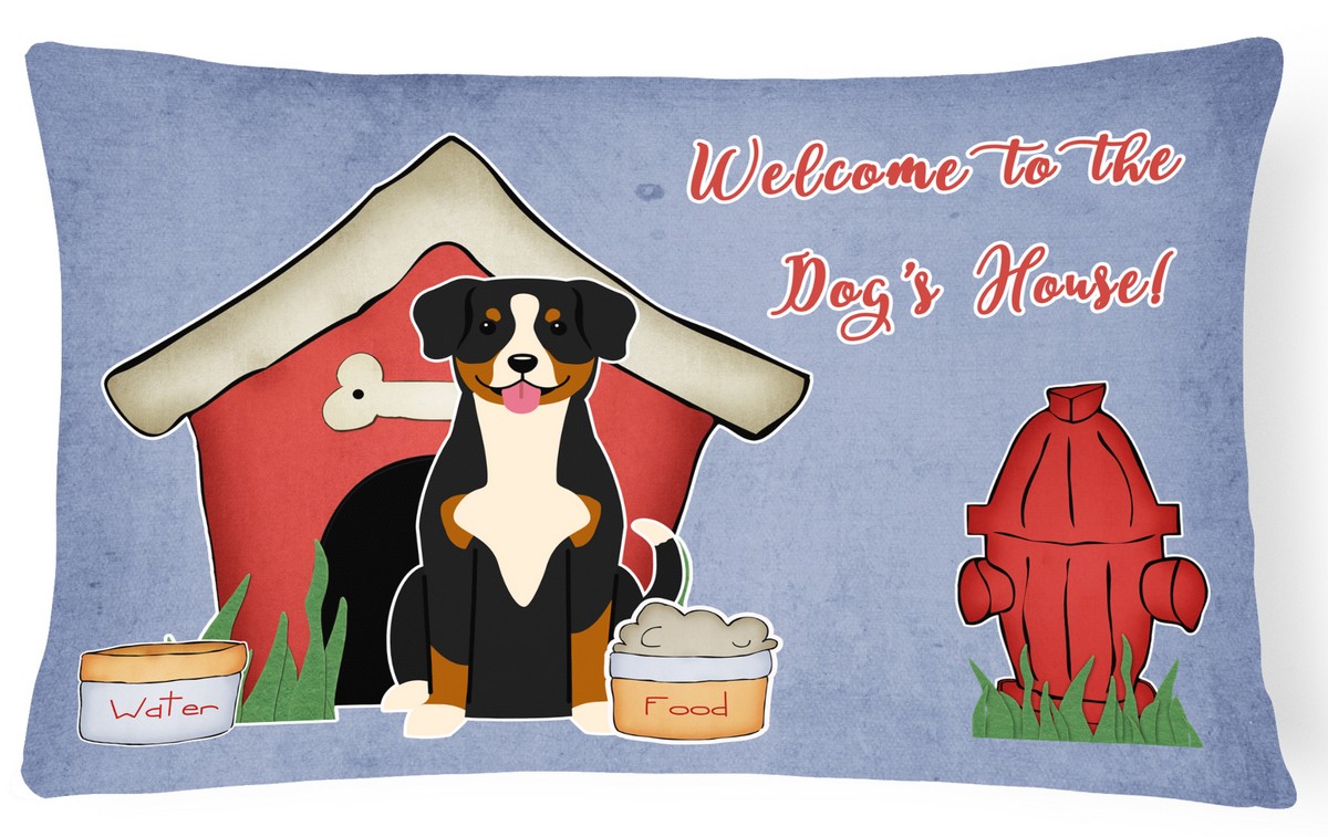 Dog House Collection Entlebucher Canvas Fabric Decorative Pillow