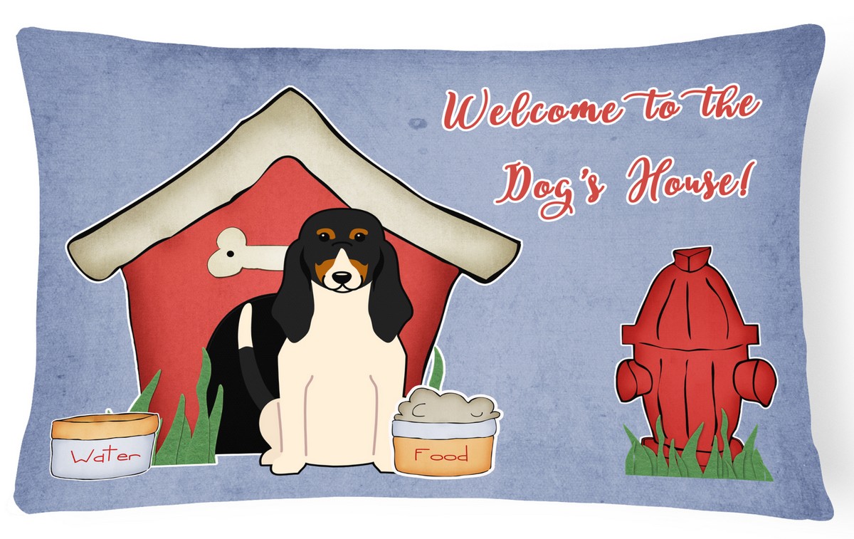 Dog House Collection Swiss Hound Canvas Fabric Decorative Pillow