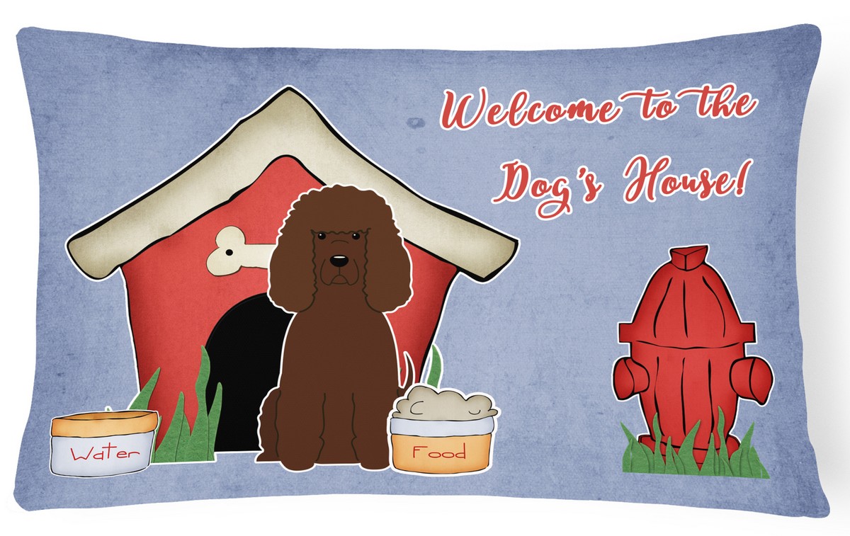 Dog House Collection Irish Water Spaniel Canvas Fabric Decorative Pillow
