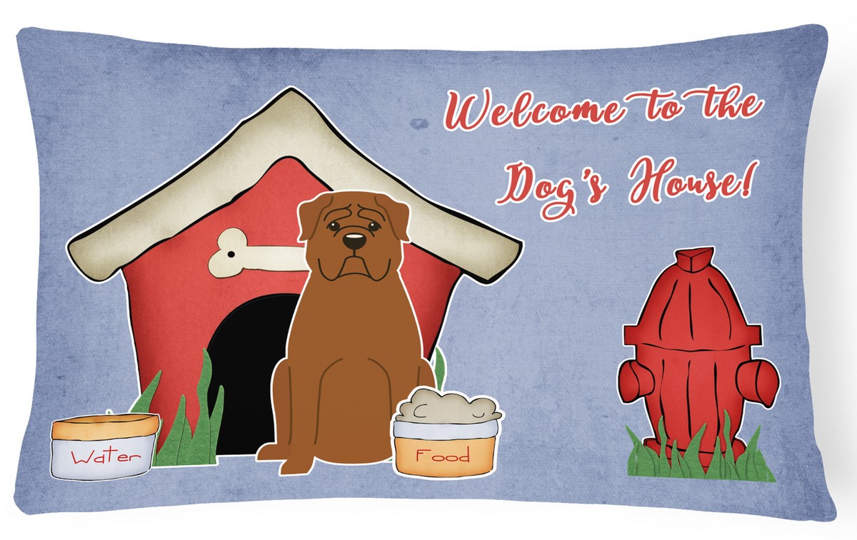 Dog House Collection Dogue De Bourdeaux Canvas Fabric Decorative Pillow