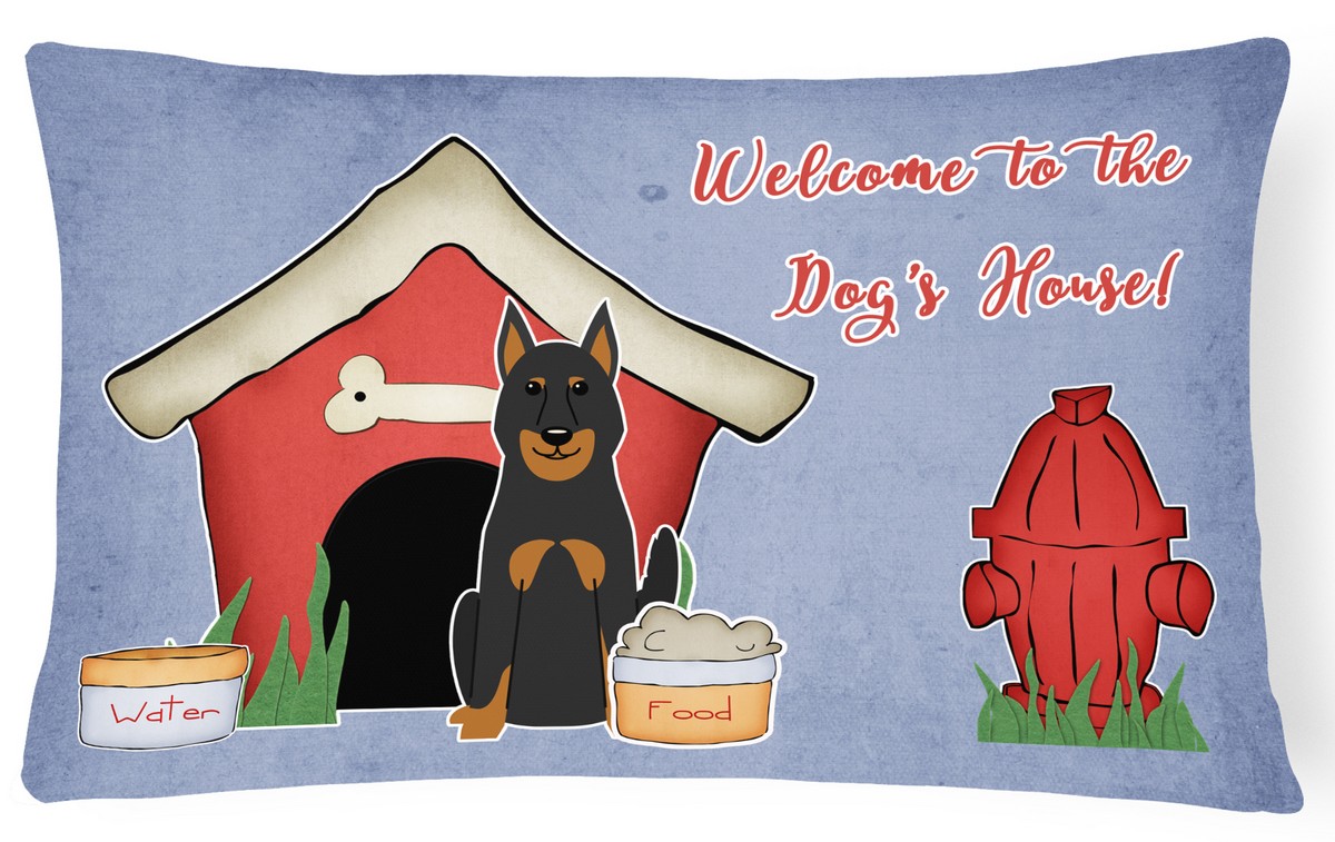 Dog House Collection Beauce Shepherd Dog Canvas Fabric Decorative Pillow