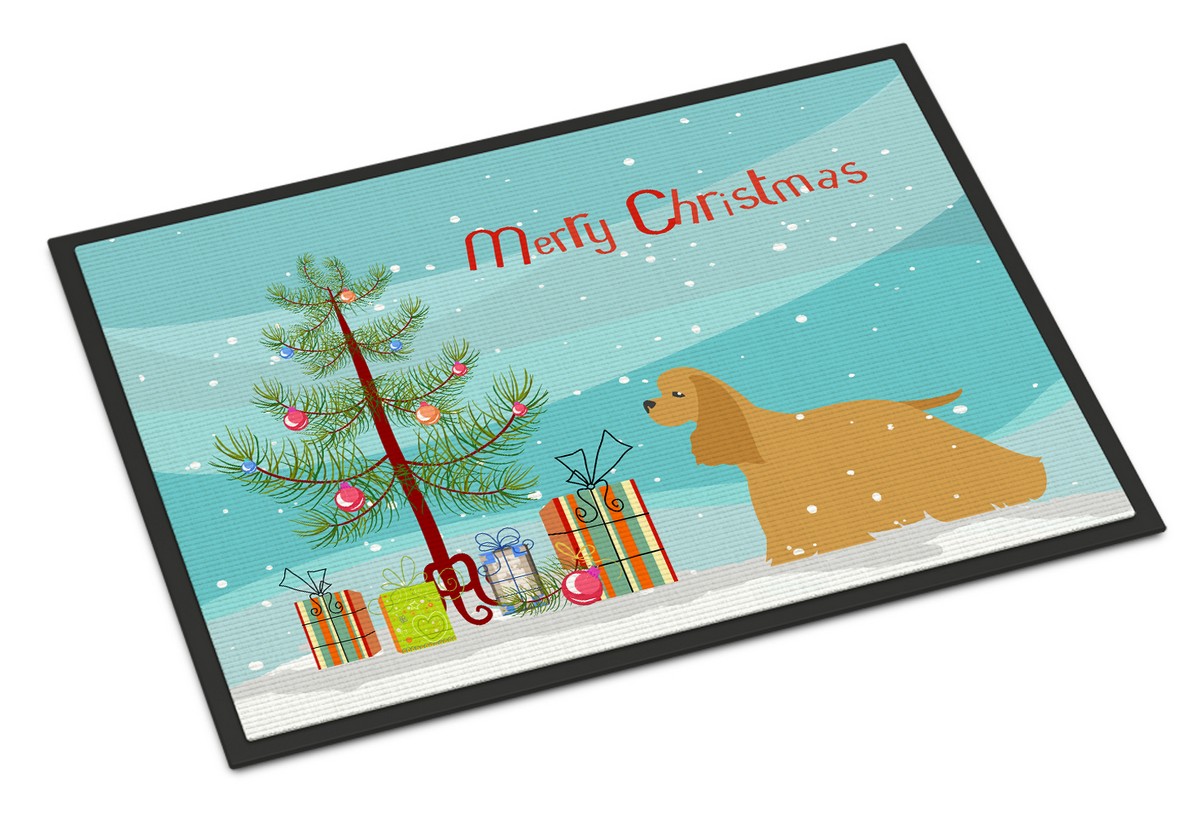 Cocker Spaniel Merry Christmas Tree Indoor or Outdoor Mat 24 x 36