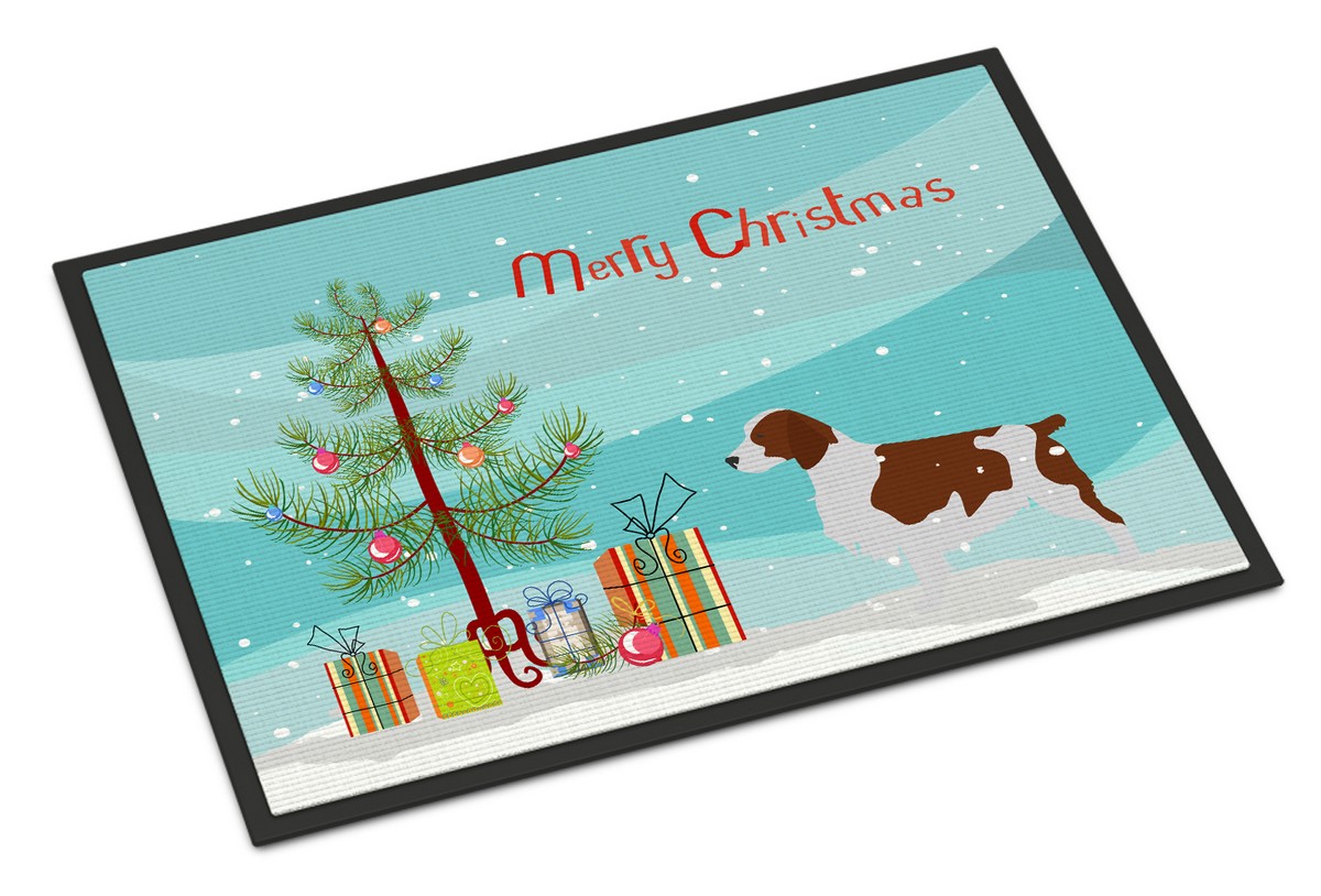 Carolines Treasures BB2918JMAT Welsh Springer Spaniel Merry Christmas Tree Indoor or Outdoor Mat; 24 x 36