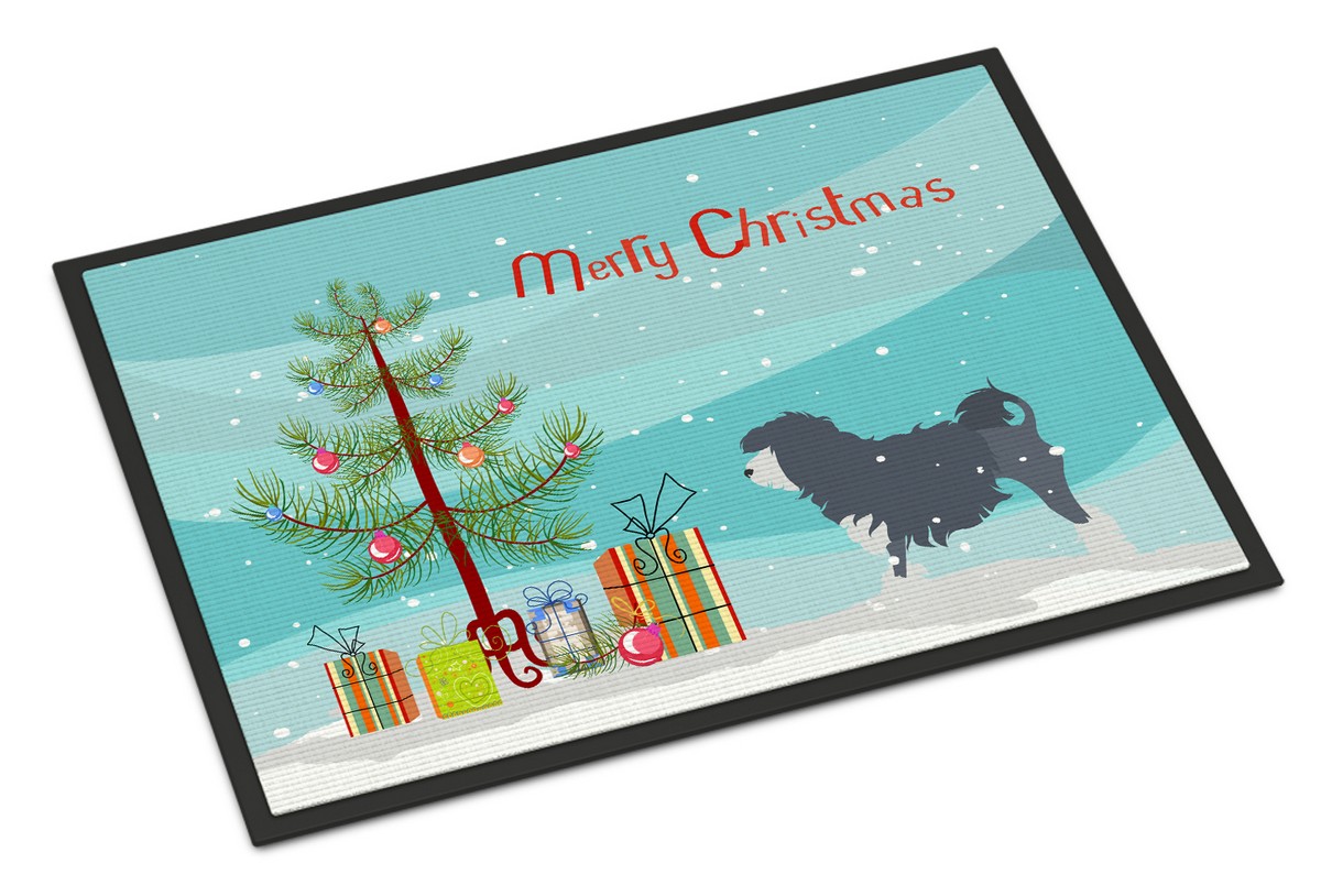 Lowchen Merry Christmas Tree Indoor or Outdoor Mat - 24 x 36