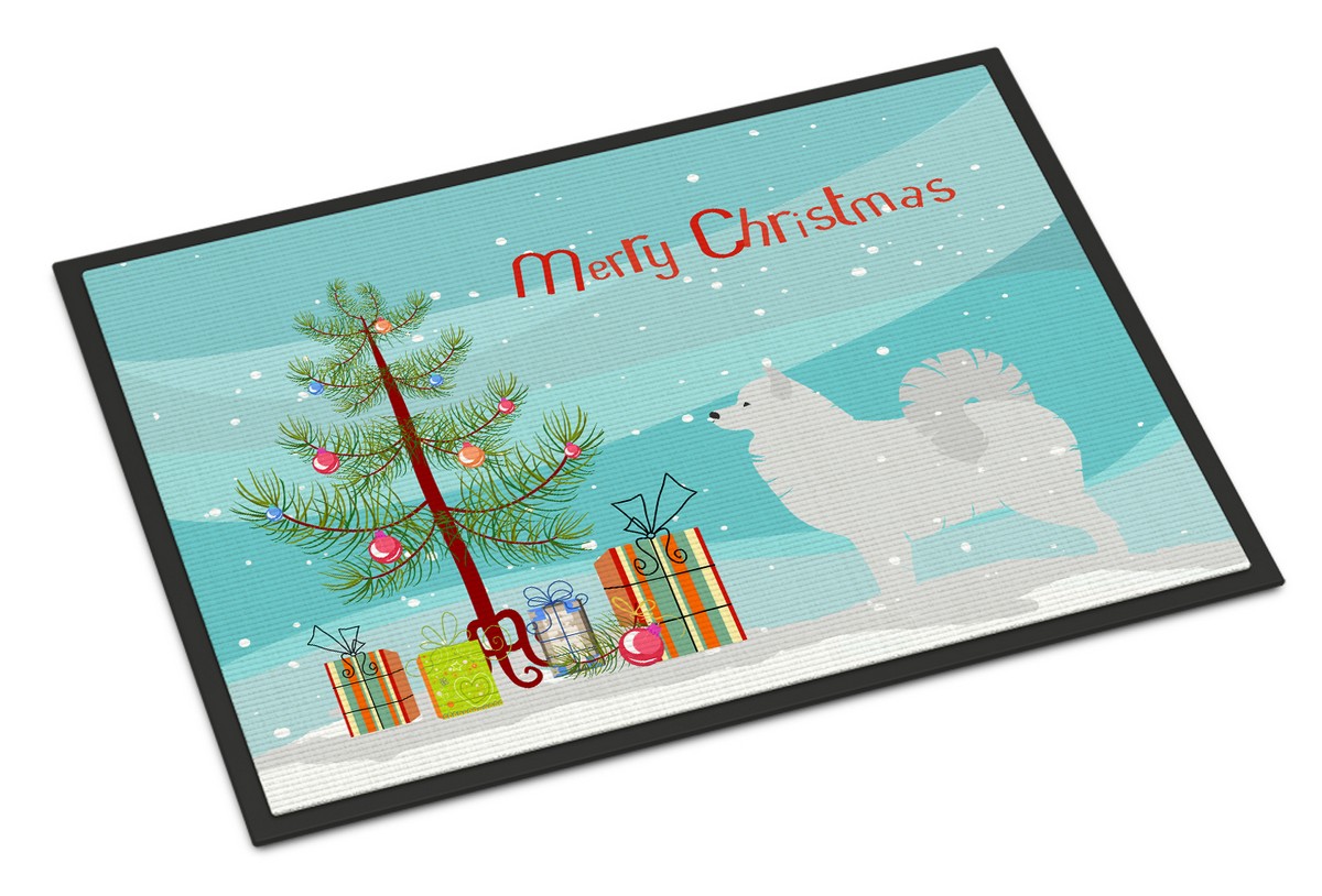 Samoyed Merry Christmas Tree Indoor or Outdoor Mat - 24 x 36