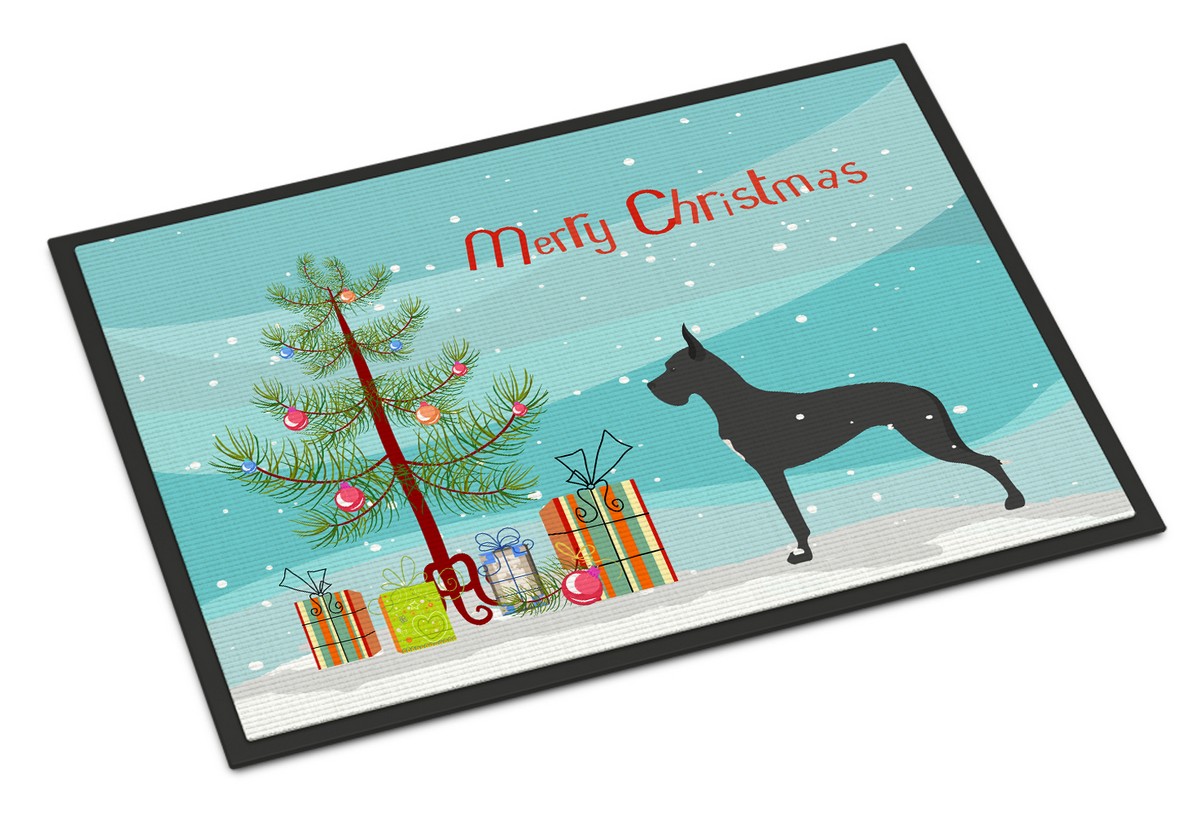 Great Dane Merry Christmas Tree Indoor or Outdoor Mat, 24 x 36
