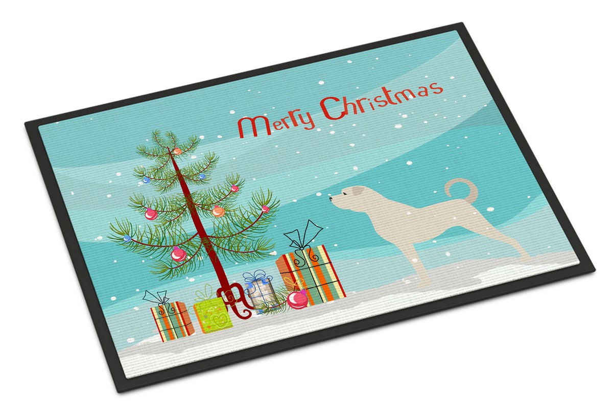 Anatolian Shepherd Merry Christmas Tree Indoor or Outdoor Mat