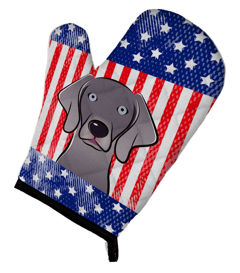 Picture of Carolines Treasures BB2161OVMT American Flag & Weimaraner Oven Mitt
