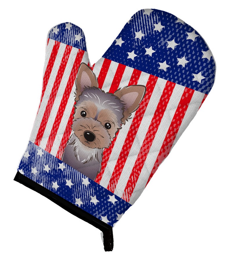 Picture of Carolines Treasures BB2162OVMT American Flag & Yorkie Puppy Oven Mitt