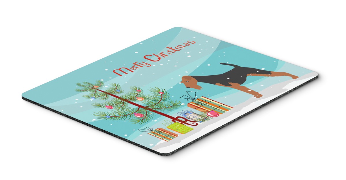 BB2903MP Welsh Terrier Merry Christmas Tree Mouse Pad, Hot Pad or Trivet