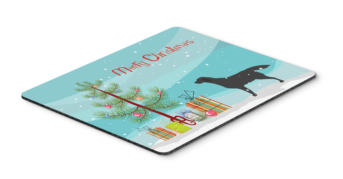 BB2926MP Black Labrador Retriever Merry Christmas Tree Mouse Pad, Hot Pad or Trivet