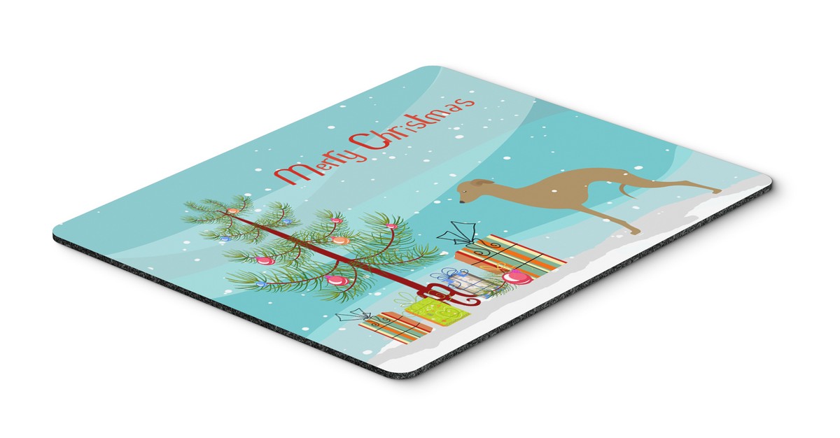BB2932MP Italian Greyhound Merry Christmas Tree Mouse Pad, Hot Pad or Trivet