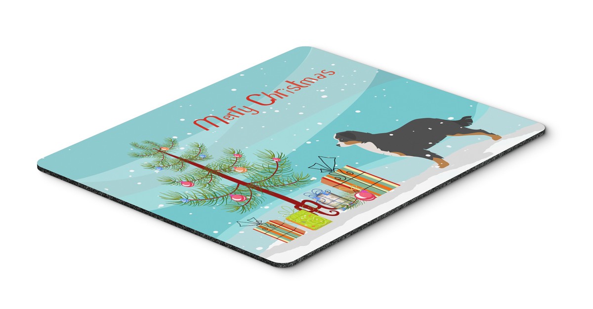 BB2937MP Bernese Mountain Dog Merry Christmas Tree Mouse Pad, Hot Pad or Trivet