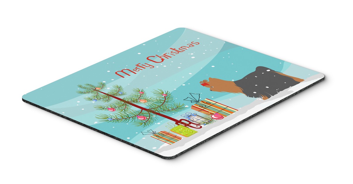BB2952MP Yorkshire Terrier Yorkie Merry Christmas Tree Mouse Pad, Hot Pad or Trivet