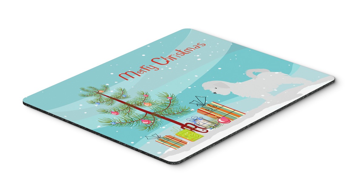 BB2954MP Maltese Merry Christmas Tree Mouse Pad, Hot Pad or Trivet