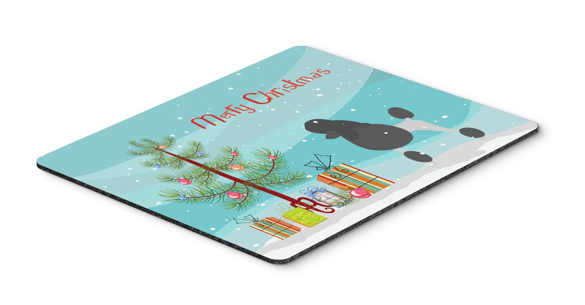 BB2957MP Poodle Merry Christmas Tree Mouse Pad, Hot Pad or Trivet