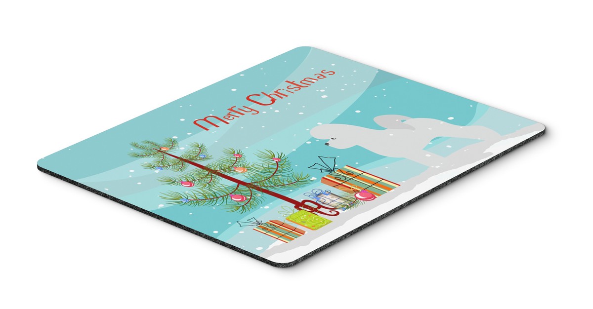 BB2963MP Bichon Frise Merry Christmas Tree Mouse Pad, Hot Pad or Trivet