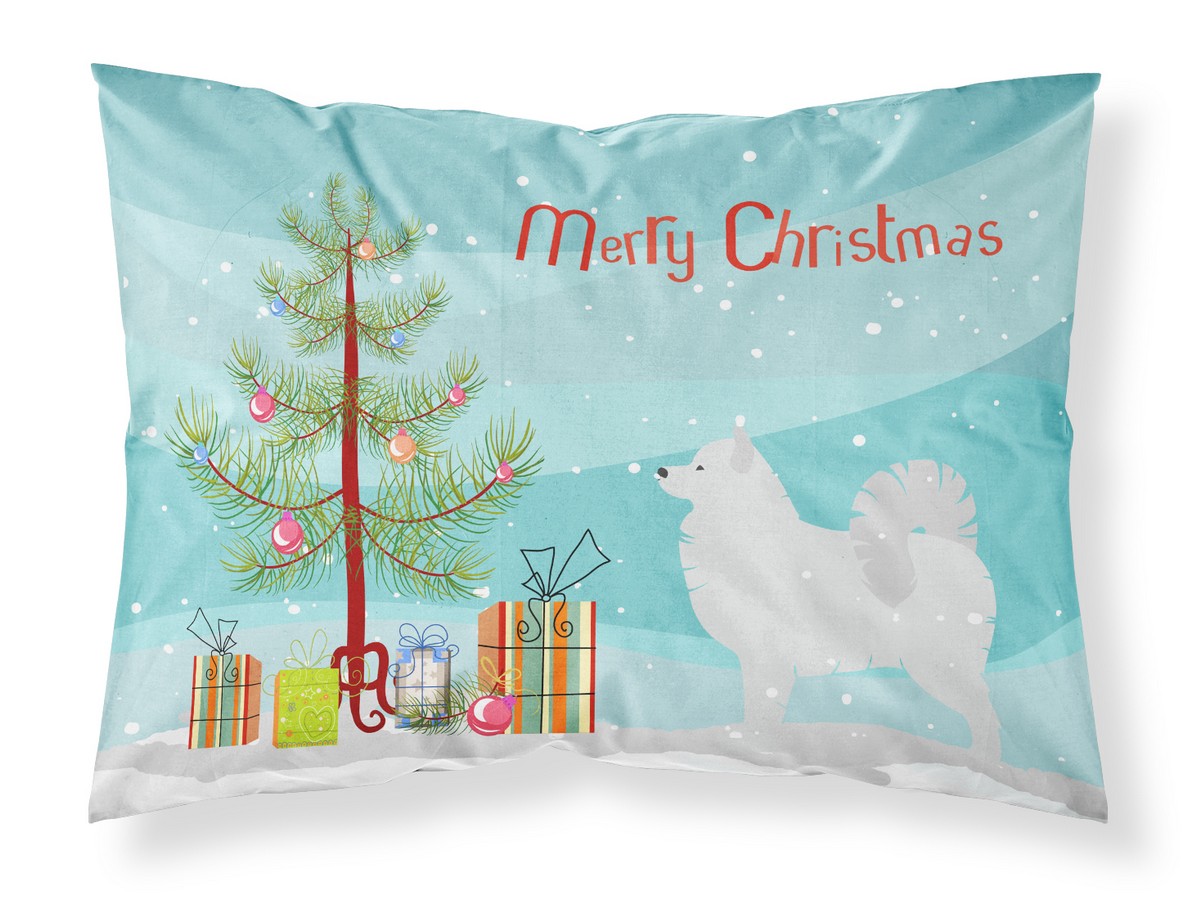 Samoyed Merry Christmas Tree Fabric Standard Pillowcase