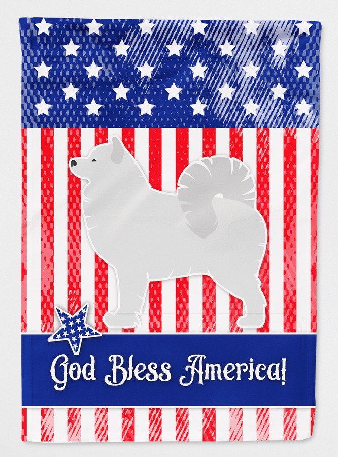 USA Patriotic Samoyed Flag Canvas House Size