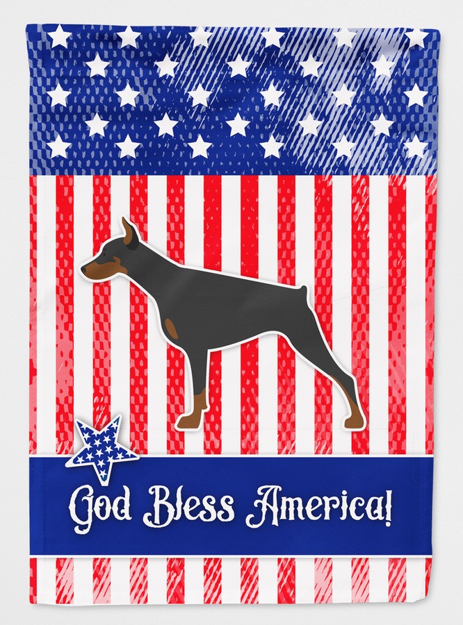 USA Patriotic Doberman Pinscher Flag Canvas House Size