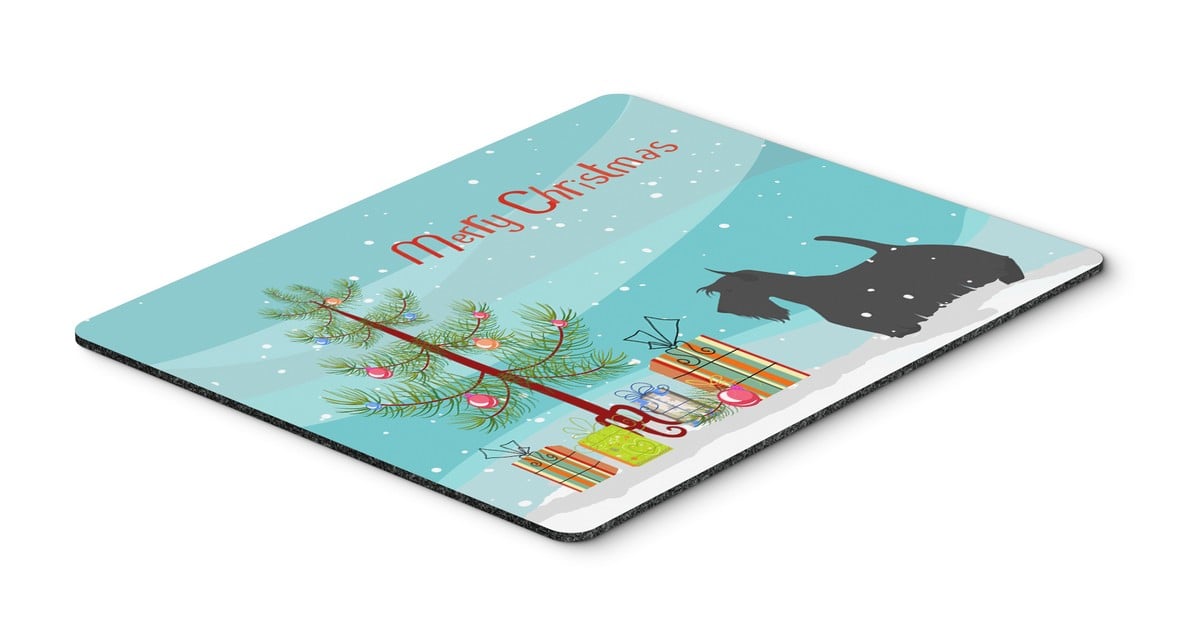 BB2987MP Scottish Terrier Merry Christmas Tree Mouse Pad, Hot Pad or Trivet