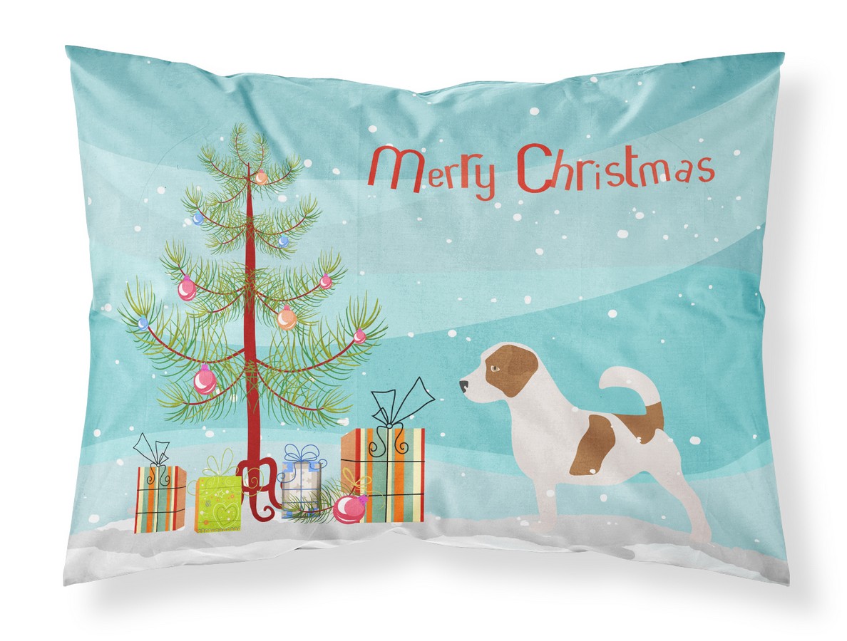 Jack Russell Terrier Merry Christmas Tree Fabric Standard Pillowcase