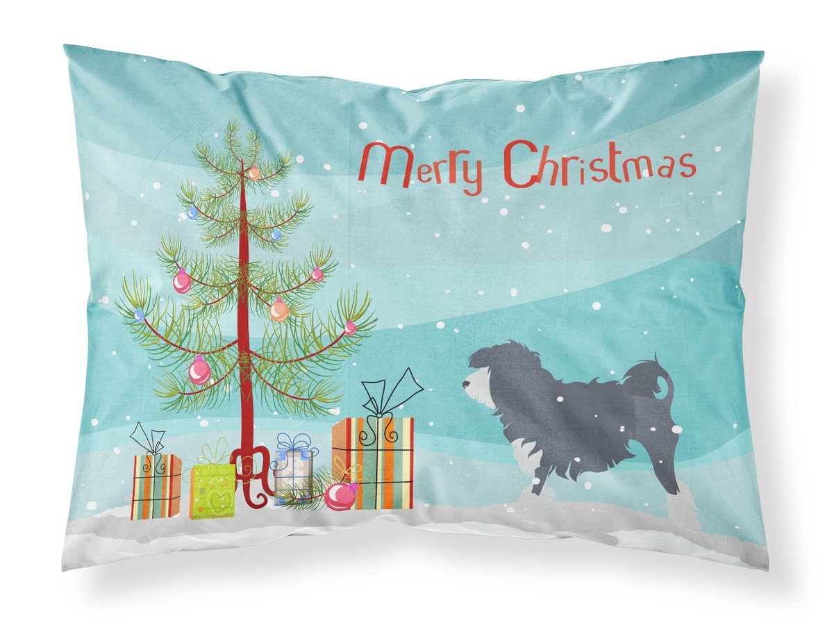 Lowchen Merry Christmas Tree Fabric Standard Pillowcase