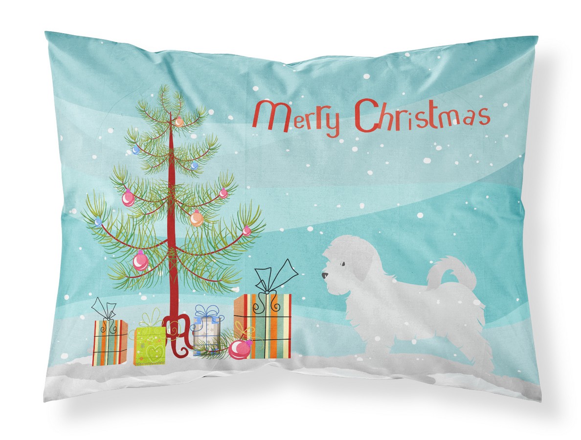 Maltese Merry Christmas Tree Fabric Standard Pillowcase