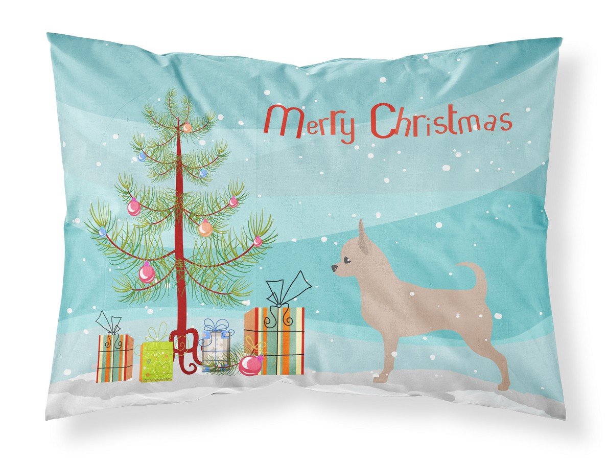 Chihuahua Merry Christmas Tree Fabric Standard Pillowcase