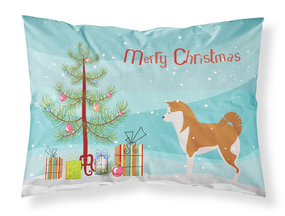 Akita Merry Christmas Tree Fabric Standard Pillowcase