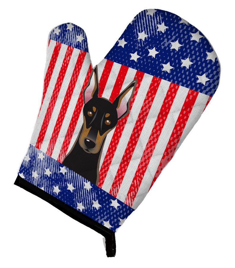 Picture of Carolines Treasures BB2175OVMT American Flag & Doberman Oven Mitt