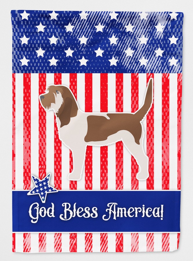 USA Patriotic Grand Basset Griffon Vendeen Flag Canvas House Size