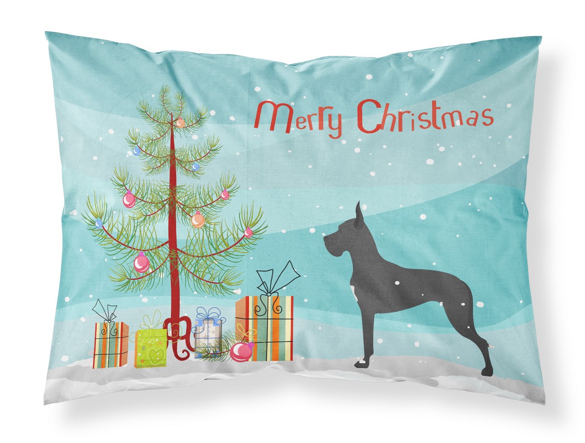 Great Dane Merry Christmas Tree Fabric Standard Pillowcase