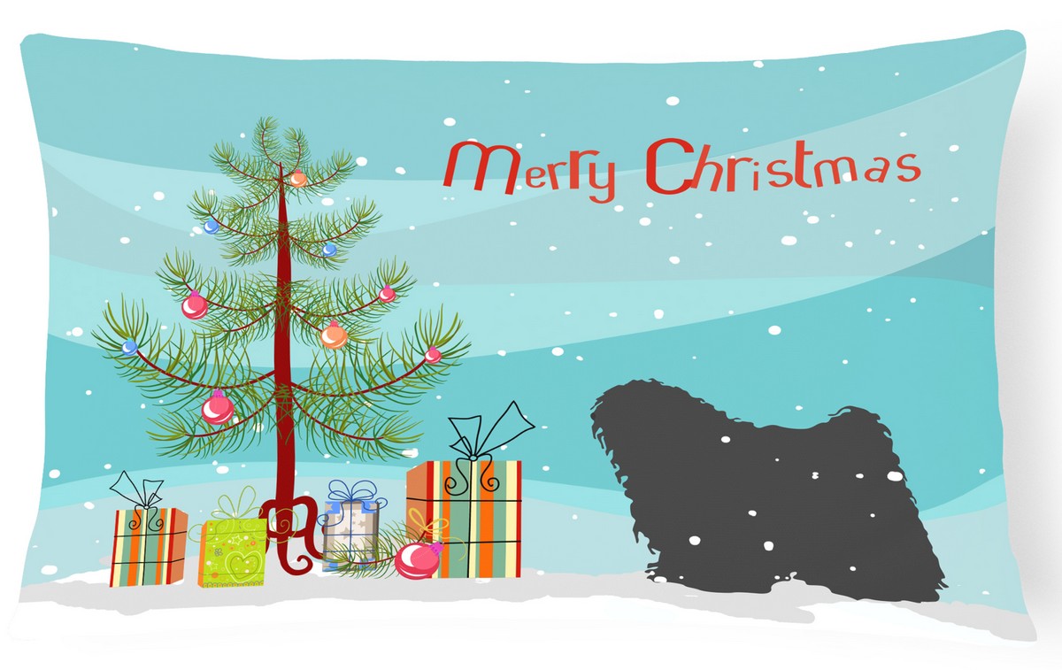Puli Merry Christmas Tree Canvas Fabric Decorative Pillow