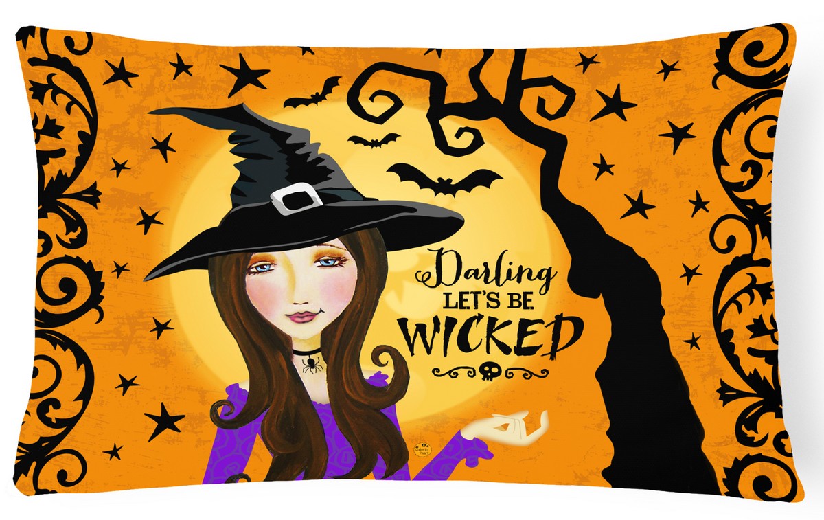 Halloween Wicked Witch Canvas Fabric Decorative Pillow