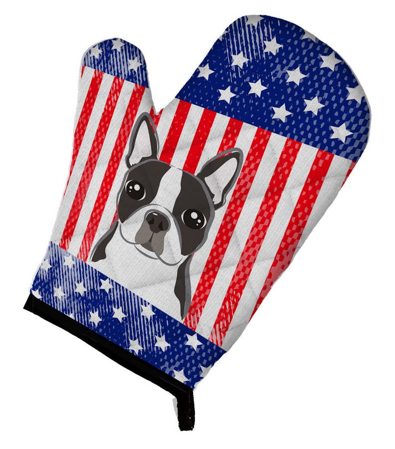 Picture of Carolines Treasures BB2133OVMT American Flag & Boston Terrier Oven Mitt