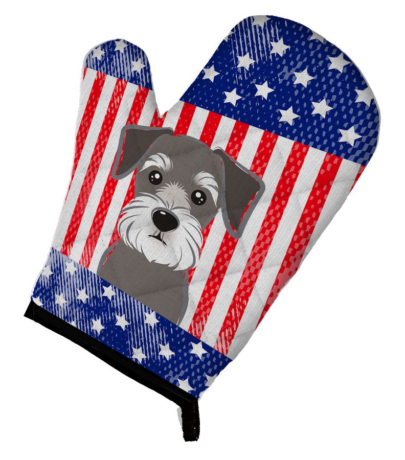 Picture of Carolines Treasures BB2136OVMT American Flag & Schnauzer Oven Mitt