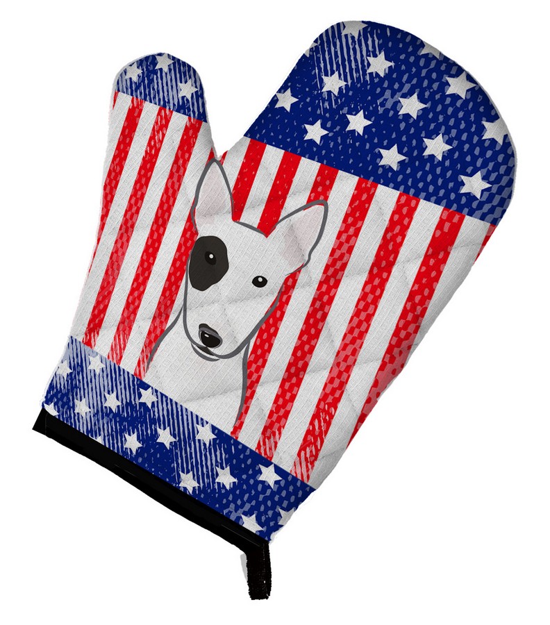 Picture of Carolines Treasures BB2139OVMT American Flag & Bull Terrier Oven Mitt