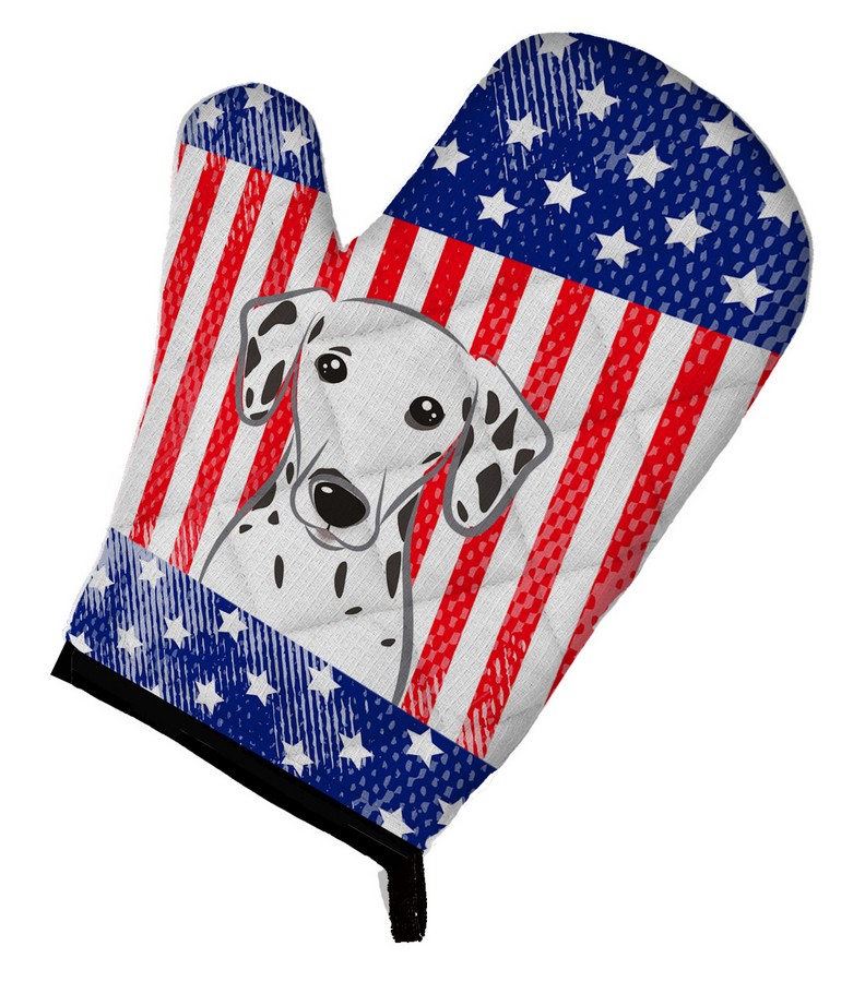 Picture of Carolines Treasures BB2140OVMT American Flag & Dalmatian Oven Mitt