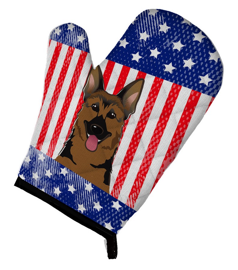 Picture of Carolines Treasures BB2141OVMT American Flag & German Shepherd Oven Mitt