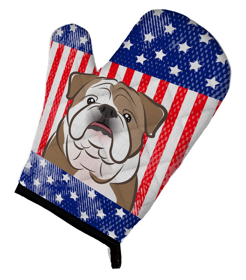 Picture of Carolines Treasures BB2149OVMT American Flag & English Bulldog Oven Mitt