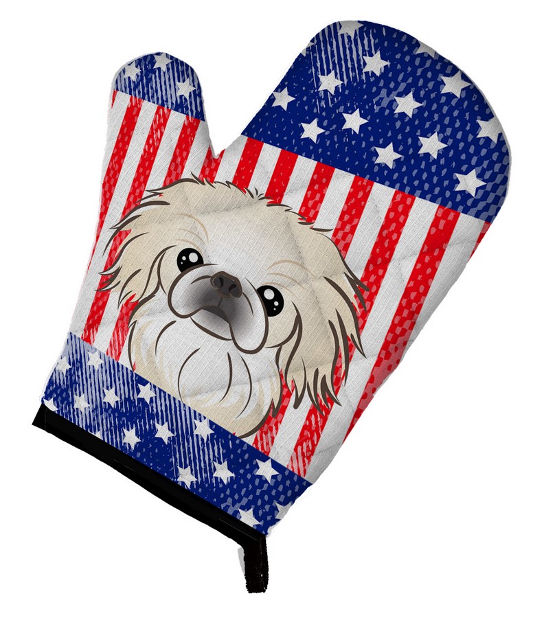 Picture of Carolines Treasures BB2151OVMT American Flag & Pekingese Oven Mitt